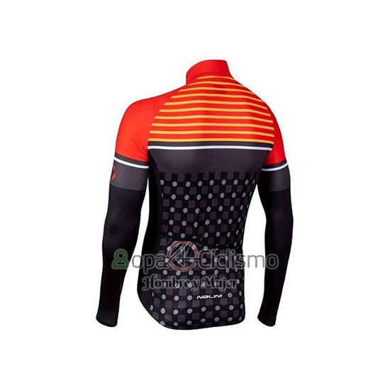 Nalini Ropa Ciclismo Culotte Largo 2020 Men Mangas Largas Naranja Negro