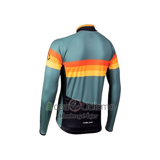 Nalini Ropa Ciclismo Culotte Largo 2020 Men Mangas Largas Verde Naranja
