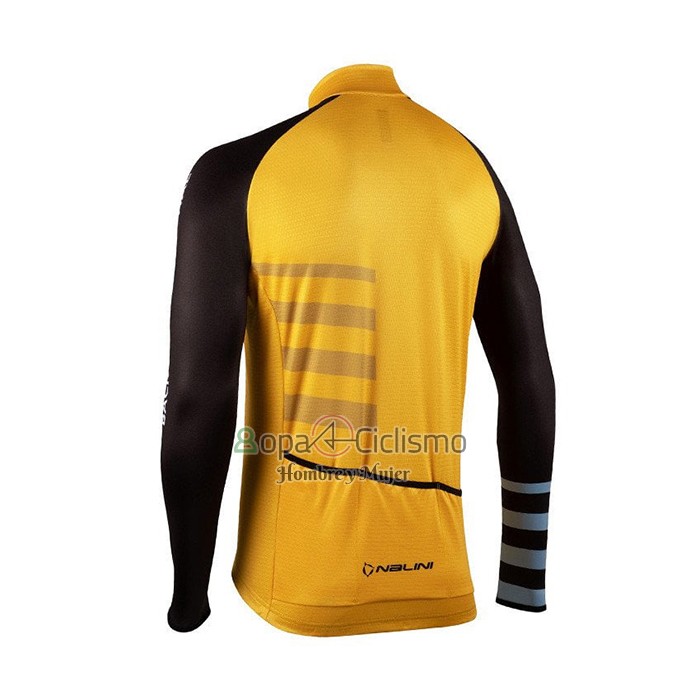 Nalini Ropa Ciclismo Culotte Largo 2021 Men Mangas Largas AMarillo