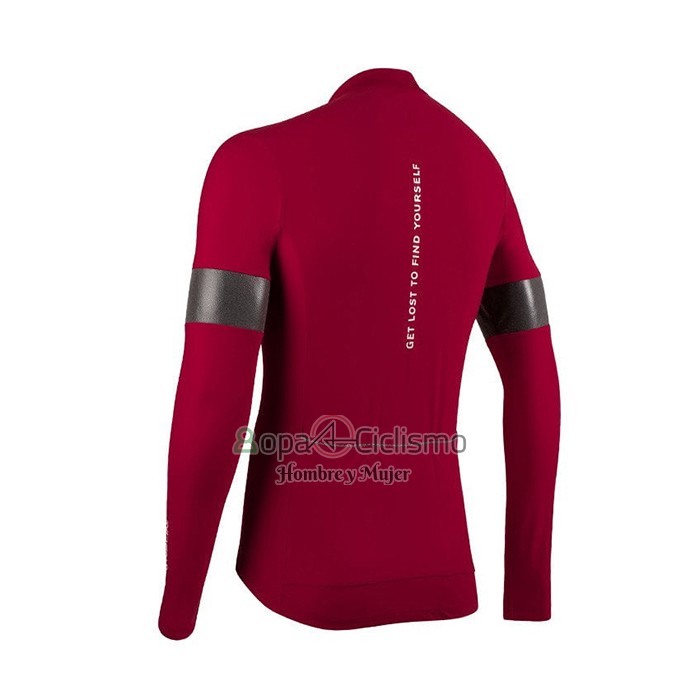 Nalini Ropa Ciclismo Culotte Largo 2021 Men Mangas Largas Profundo Rojo