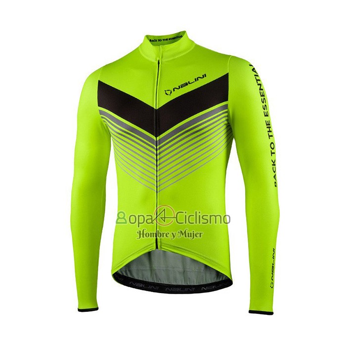 Nalini Ropa Ciclismo Culotte Largo 2021 Men Mangas Largas Verde
