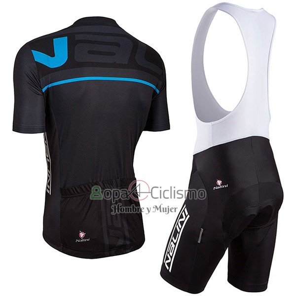 Nalini Speed Ropa Ciclismo Culotte Corto 2017 Men Mangas Cortas Negro y Azul