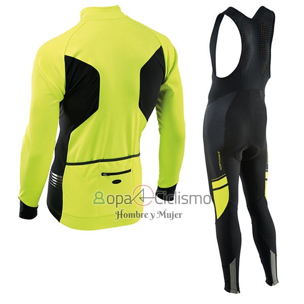 Nalini Northwave Ropa Ciclismo Culotte Largo 2017 Hombre Mangas Largas AMarillo y Negro