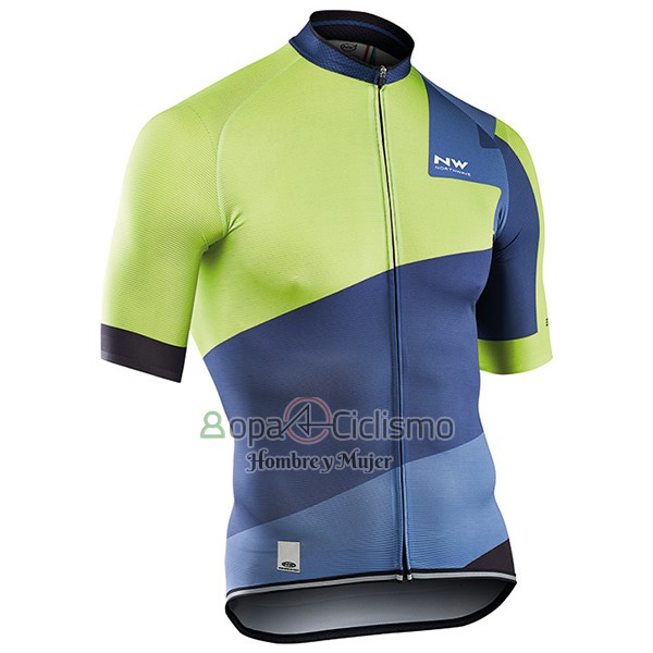 Northwave Extreme Ropa Ciclismo Culotte Corto 2017 Hombre Mangas Cortas Verde y Azul