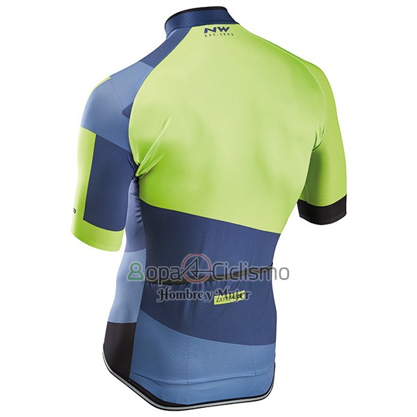 Northwave Extreme Ropa Ciclismo Culotte Corto 2017 Hombre Mangas Cortas Verde y Azul