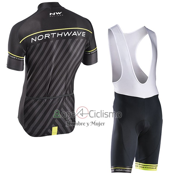 Northwave Ropa Ciclismo Culotte Corto 2017 Hombre Mangas Cortas Negro y Verde