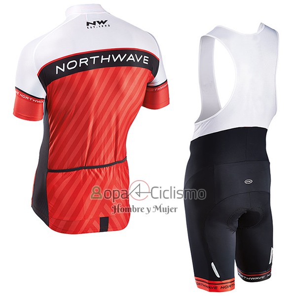 Northwave Ropa Ciclismo Culotte Corto 2017 Hombre Mangas Cortas Rojo y Blanco