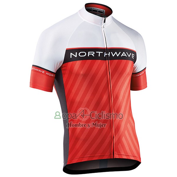 Northwave Ropa Ciclismo Culotte Corto 2017 Hombre Mangas Cortas Rojo y Blanco