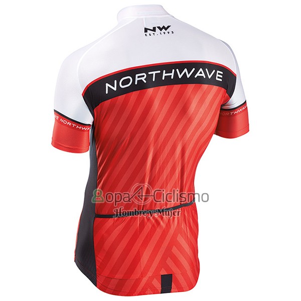 Northwave Ropa Ciclismo Culotte Corto 2017 Hombre Mangas Cortas Rojo y Blanco