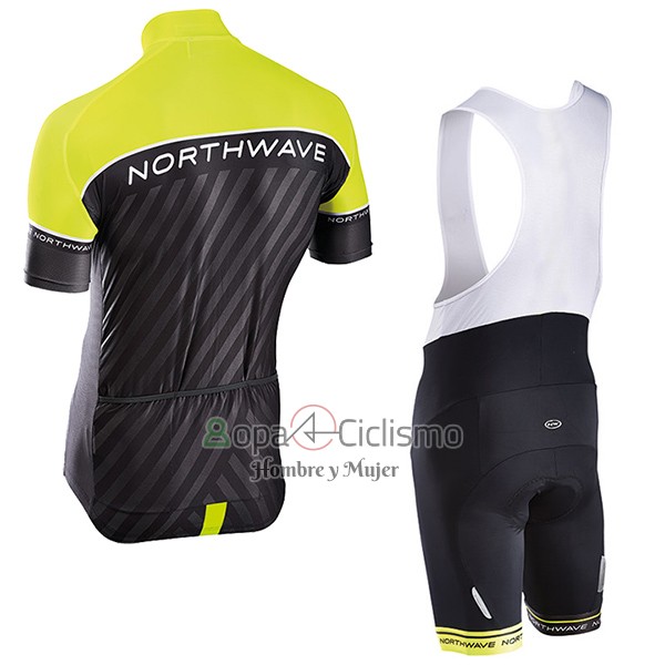Northwave Ropa Ciclismo Culotte Corto 2017 Hombre Mangas Cortas Verde y Negro