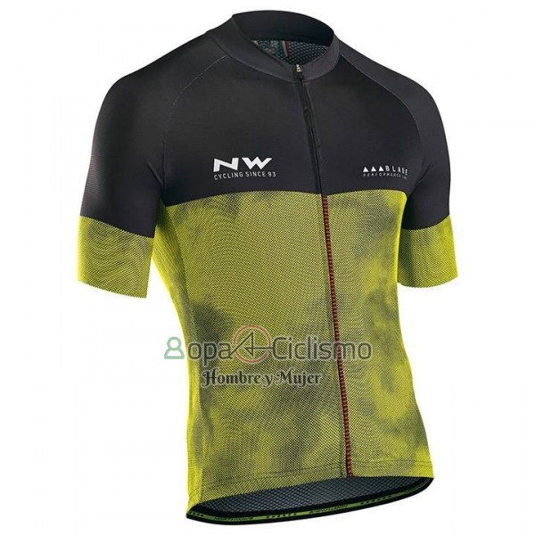Northwave Ropa Ciclismo Culotte Corto 2018 Hombre Mangas Cortas Negro AMarillo