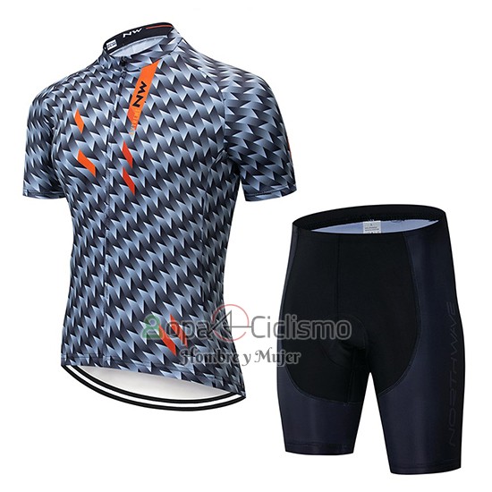 Northwave Ropa Ciclismo Culotte Corto 2019 Hombre Mangas Cortas Gris Naranja