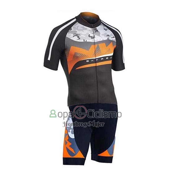 Northwave Ropa Ciclismo Culotte Corto 2019 Hombre Mangas Cortas Plata Naranja Negro