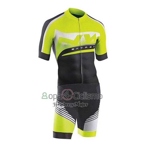 Northwave Ropa Ciclismo Culotte Corto 2019 Hombre Mangas Cortas Verde Plata Negro