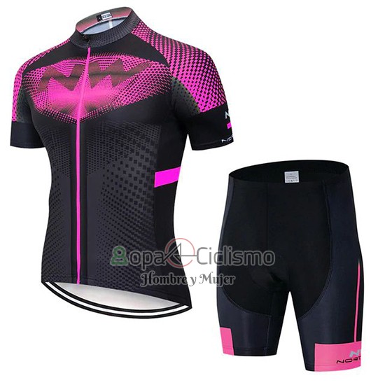Northwave Ropa Ciclismo Culotte Corto 2020 Hombre Mangas Cortas Fucsia Negro