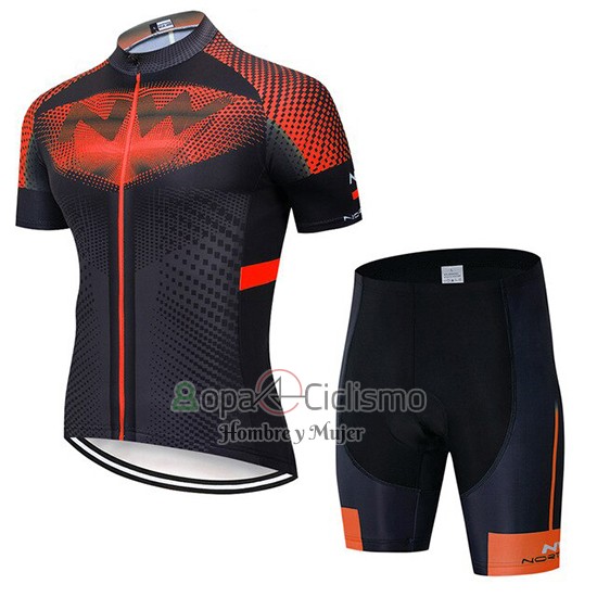 Northwave Ropa Ciclismo Culotte Corto 2020 Hombre Mangas Cortas Negro Naranja