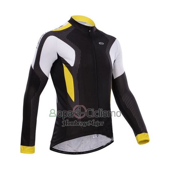 Northwave Ropa Ciclismo Culotte Largo 2015 Hombre Mangas Largas Negro y AMarillo