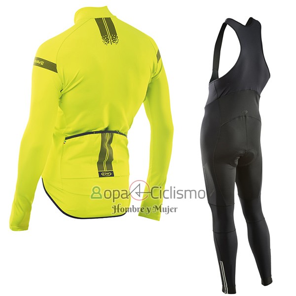 Northwave Ropa Ciclismo Culotte Largo 2017 Hombre Mangas Largas AMarillo