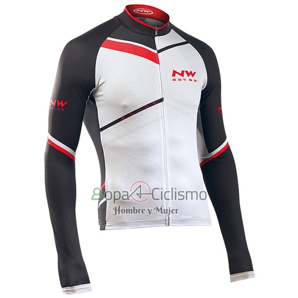 Northwave Ropa Ciclismo Culotte Largo 2017 Hombre Mangas Largas Negro y Blanco