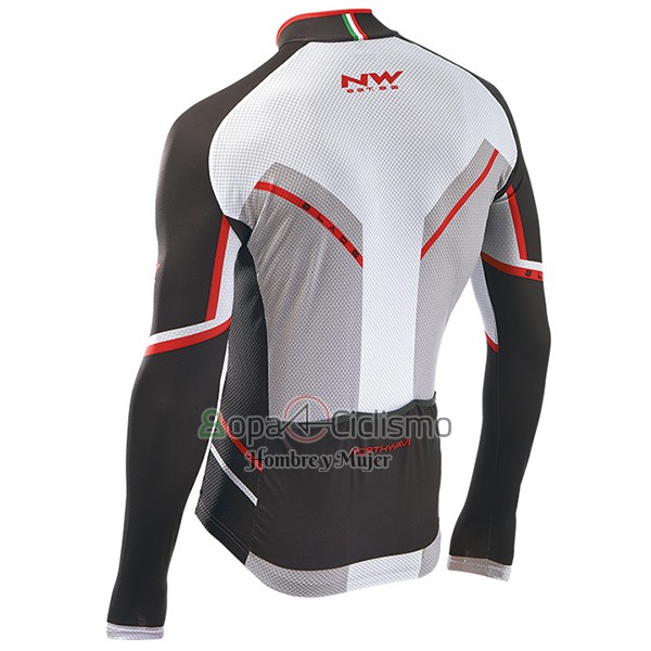 Northwave Ropa Ciclismo Culotte Largo 2017 Hombre Mangas Largas Negro y Blanco