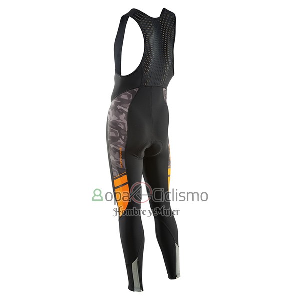 Northwave Ropa Ciclismo Culotte Largo 2017 Hombre Mangas Largas Negro y Naranja