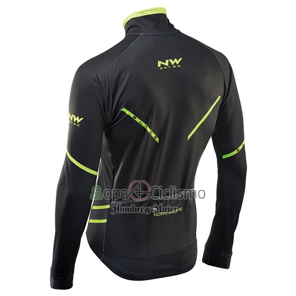Northwave Ropa Ciclismo Culotte Largo 2017 Hombre Mangas Largas Negro y Verde