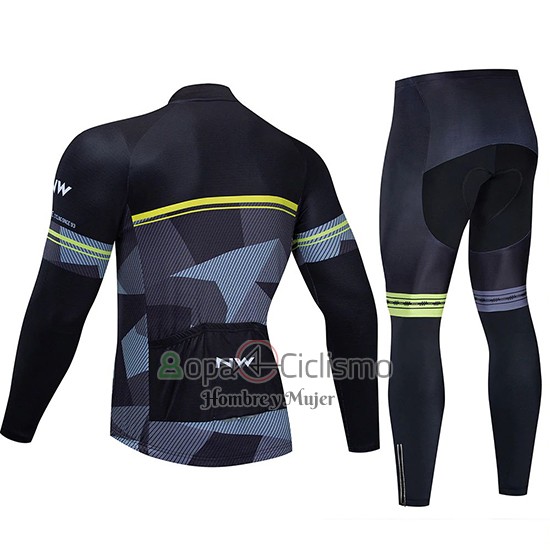Northwave Ropa Ciclismo Culotte Largo 2019 Hombre Mangas Largas Negro Gris