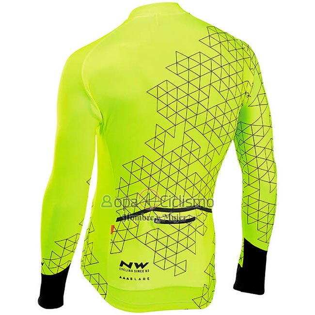 Northwave Ropa Ciclismo Culotte Largo  Hombre Mangas Largas AMarillo