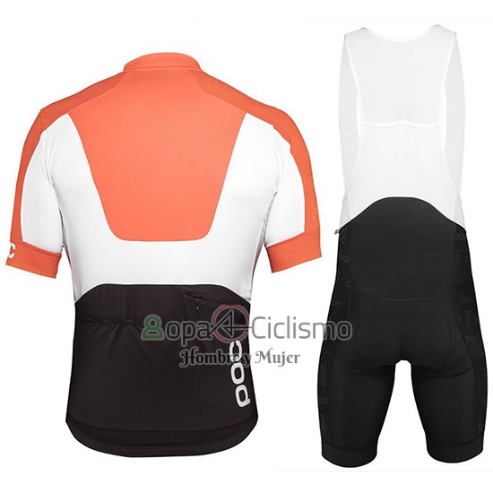 Poc Ropa Ciclismo Culotte Corto 2018 Hombre Mangas Cortas Naranja Blanco Negro