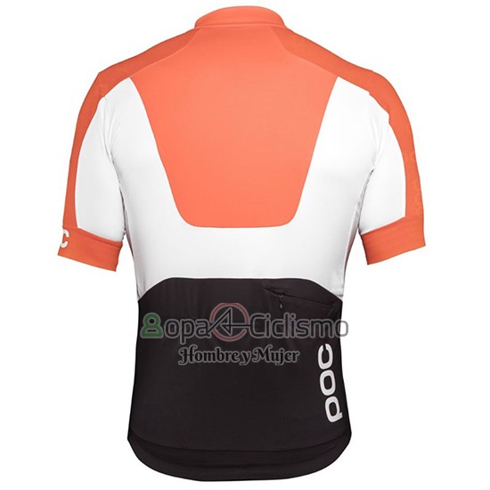 Poc Ropa Ciclismo Culotte Corto 2018 Hombre Mangas Cortas Naranja Blanco Negro