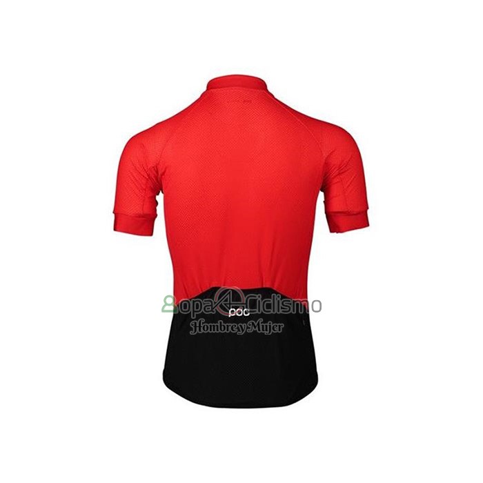 Poc Ropa Ciclismo Culotte Corto 2020 Hombre Mangas Cortas Rojo Negro