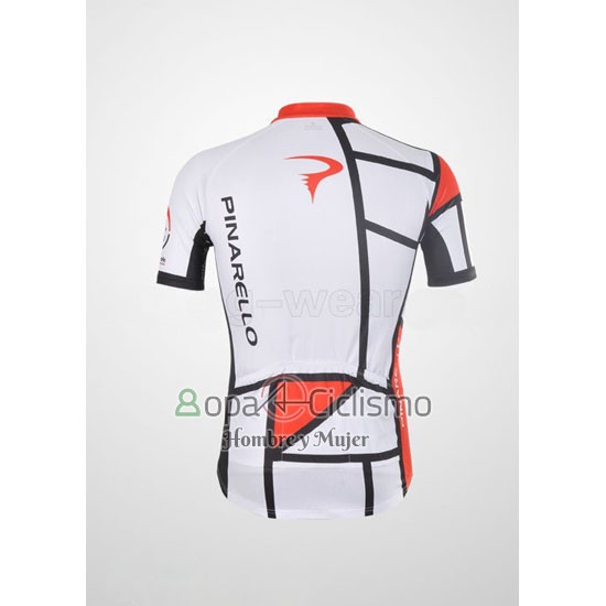 Pinarello Ropa Ciclismo Culotte Corto 2012 Hombre Mangas Cortas Rojo y Blanco