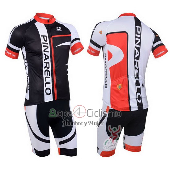 Pinarello Ropa Ciclismo Culotte Corto 2013 Hombre Mangas Cortas Rojo y Negro