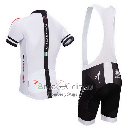 Pinarello Ropa Ciclismo Culotte Corto 2014 Hombre Mangas Cortas Blanco