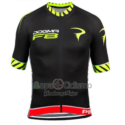 Pinarello Ropa Ciclismo Culotte Corto 2015 Hombre Mangas Cortas Negro y AMarillo