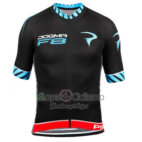 Pinarello Ropa Ciclismo Culotte Corto 2015 Hombre Mangas Cortas Negro y Azul