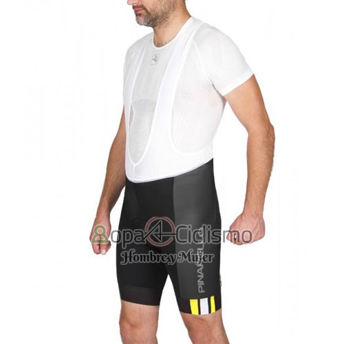 Pinarello Ropa Ciclismo Culotte Corto 2016 Hombre Mangas Cortas AMarillo y Negro