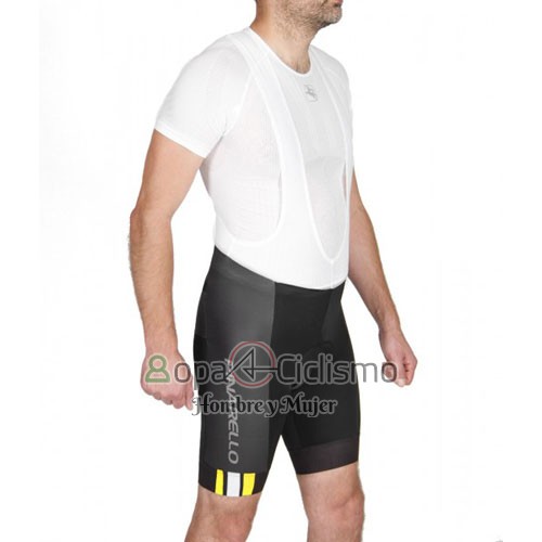 Pinarello Ropa Ciclismo Culotte Corto 2016 Hombre Mangas Cortas AMarillo y Negro