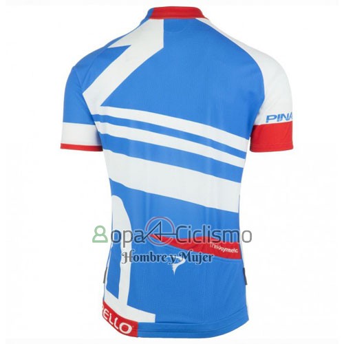 Pinarello Ropa Ciclismo Culotte Corto 2016 Hombre Mangas Cortas Azul y Blanco