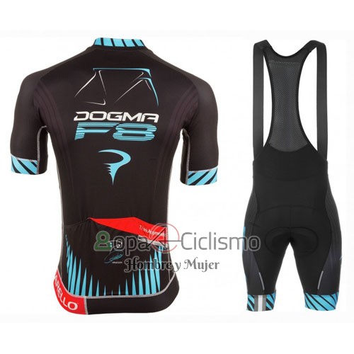 Pinarello Ropa Ciclismo Culotte Corto 2016 Hombre Mangas Cortas Negro y Azul