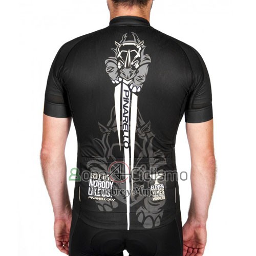 Pinarello Ropa Ciclismo Culotte Corto 2016 Hombre Mangas Cortas Negro y Blanco