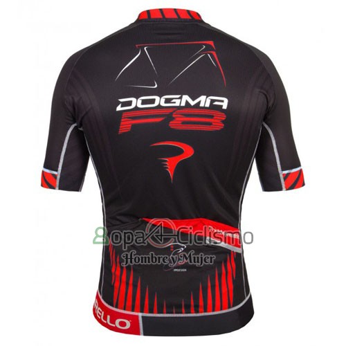 Pinarello Ropa Ciclismo Culotte Corto 2016 Hombre Mangas Cortas Negro y Rojo