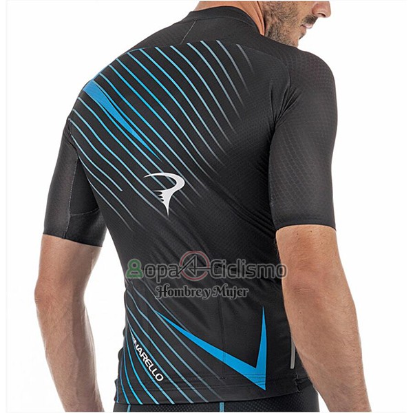 Pinarello Ropa Ciclismo Culotte Corto 2017 Hombre Mangas Cortas Azul y Negro