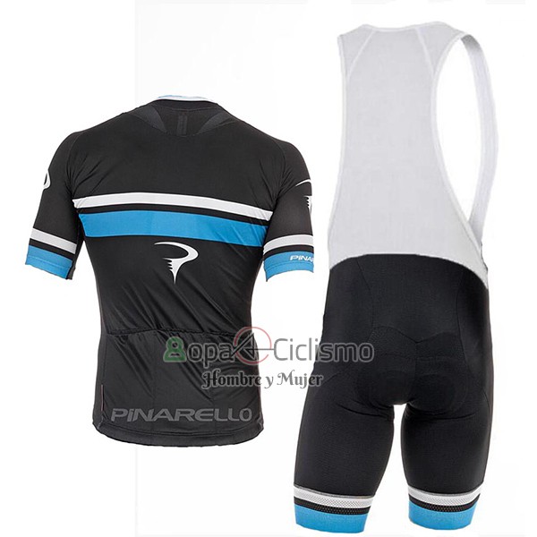 Pinarello Ropa Ciclismo Culotte Corto 2017 Hombre Mangas Cortas Negro y Azul