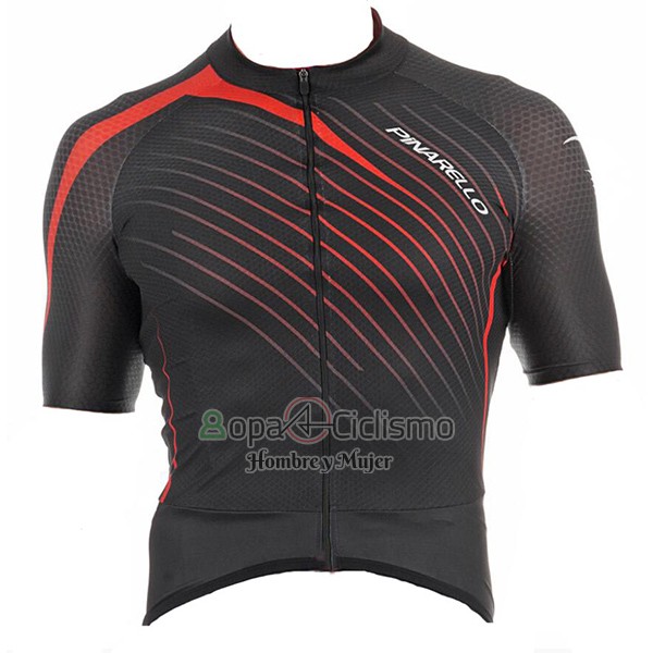 Pinarello Ropa Ciclismo Culotte Corto 2017 Hombre Mangas Cortas Negro y Rojo