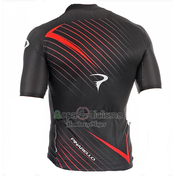 Pinarello Ropa Ciclismo Culotte Corto 2017 Hombre Mangas Cortas Negro y Rojo