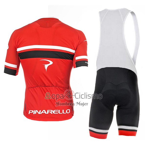 Pinarello Ropa Ciclismo Culotte Corto 2017 Hombre Mangas Cortas Rojo