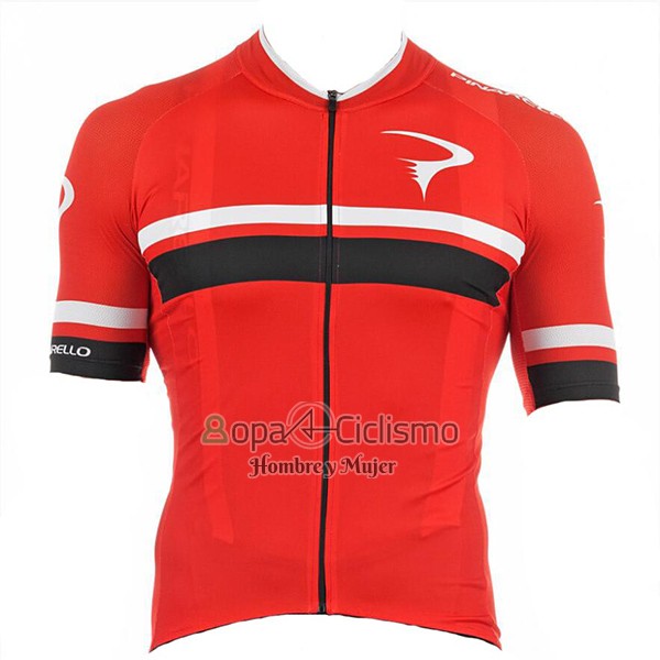 Pinarello Ropa Ciclismo Culotte Corto 2017 Hombre Mangas Cortas Rojo