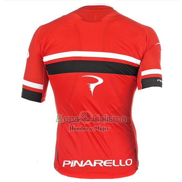 Pinarello Ropa Ciclismo Culotte Corto 2017 Hombre Mangas Cortas Rojo