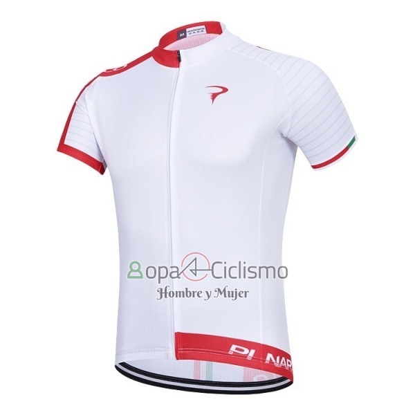 Pinarello Ropa Ciclismo Culotte Corto 2018 Hombre Mangas Cortas Blanco Rojo